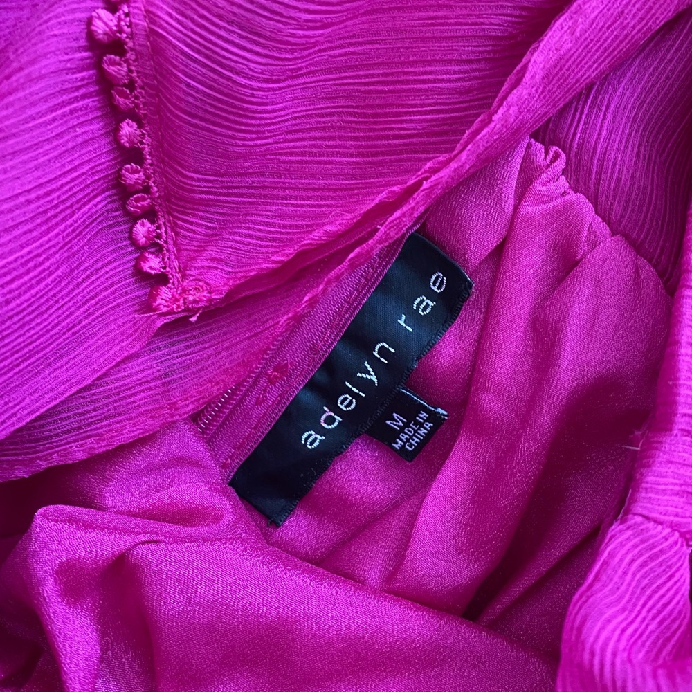 Adelyn Rae Pink V-Neck Ruffle Dress - Picture 11 of 11